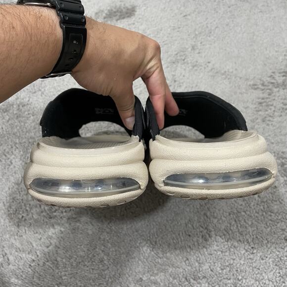 Nike Air More Uptempo Slide Men’s Size 11 Black Sanddrift Iridescent FB7799-001 - Picture 8 of 9